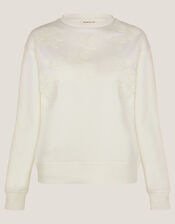 Abi Floral Applique Sweatshirt, Natural (NEUTRAL), large