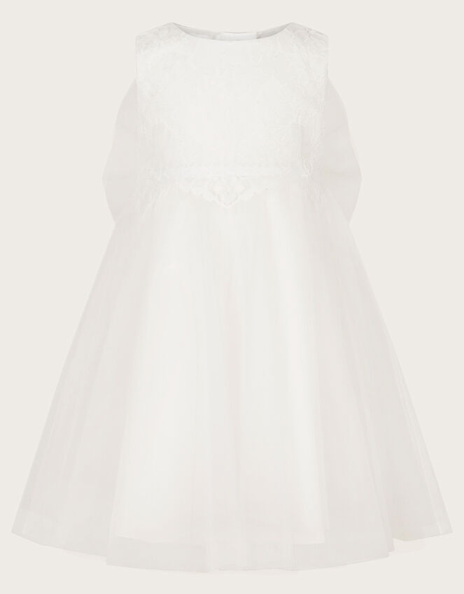 Baby Alianthe Bow Dress, Ivory (IVORY), large