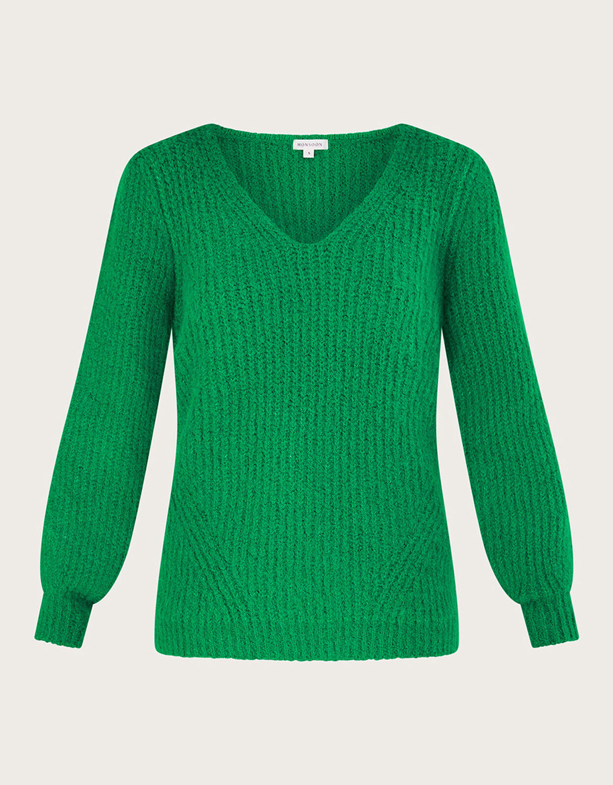 V Neck Jumper Green