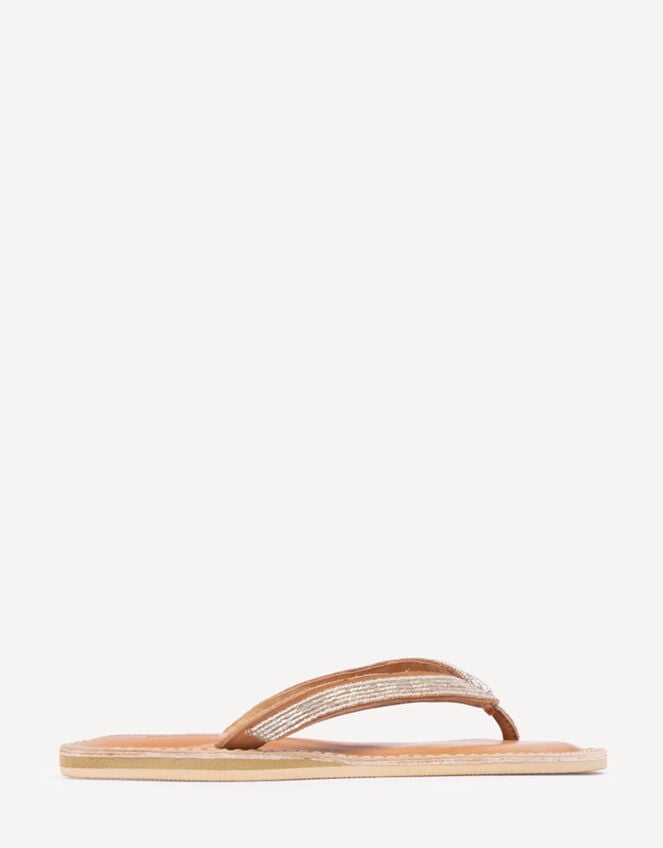 Laidback London Seri Beaded Sandals, Silver (SILVER), large