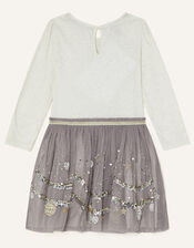 Christmas Tree Disco Dress, Grey (GREY), large