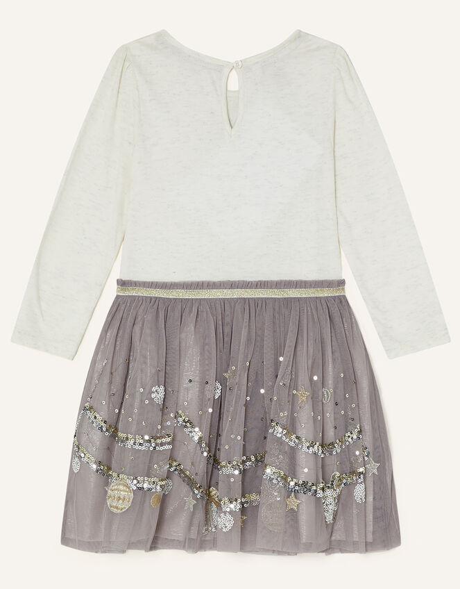 Christmas Tree Disco Dress, Grey (GREY), large