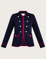 Megan Military Jacket, Blue (NAVY), large
