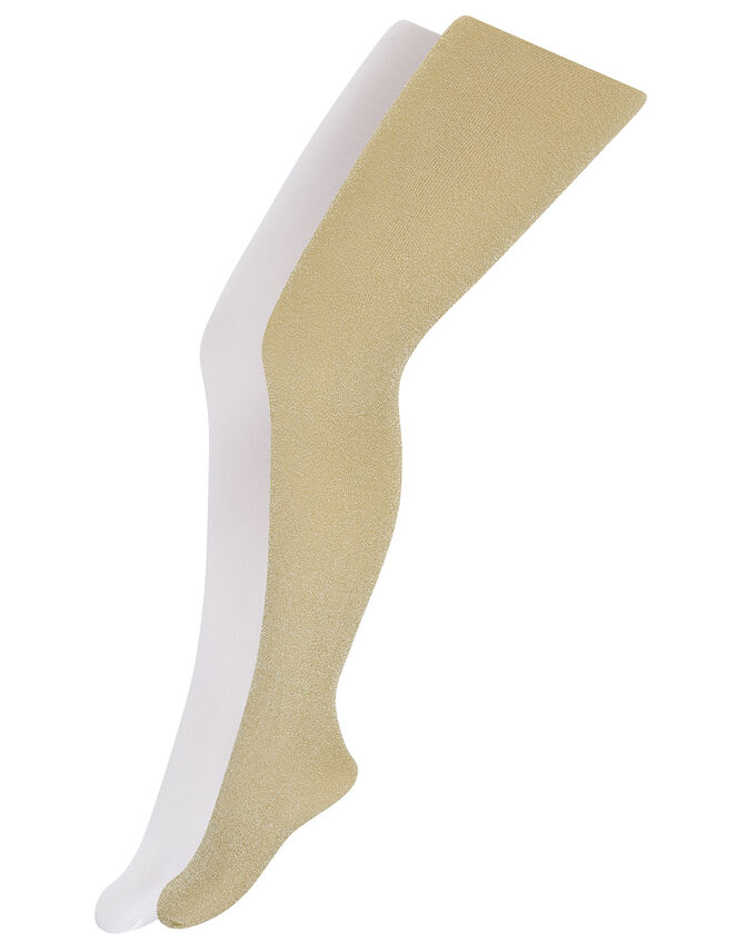 X2 Sparkly Nylon Tights, Gold (GOLD), large