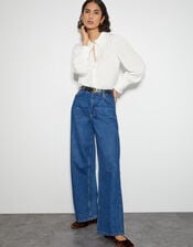 Fifi Frill Collar shirt, White (WHITE), large