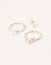 Pom-Pom Sparkle Bracelet and Ring Set, , large
