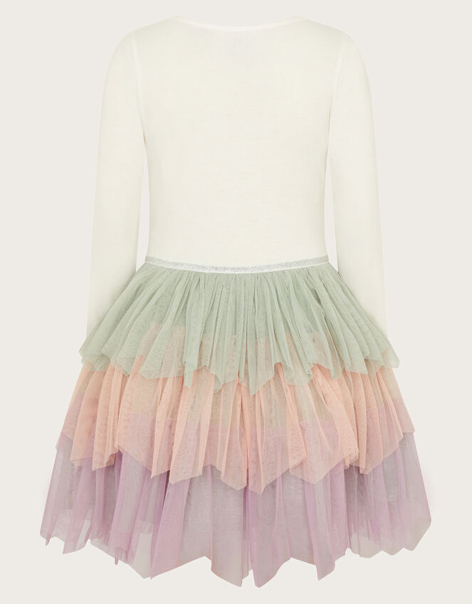 Christmas Scene Tulle Disco Dress, Ivory (IVORY), large