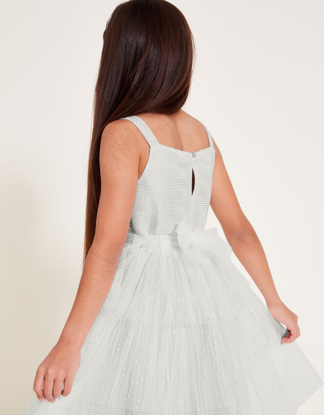 Jupiter Strappy Sparkle Tulle Dress, Silver (SILVER), large