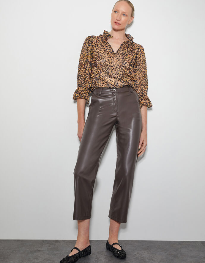 IVETTE LEOPARD BLOUSE