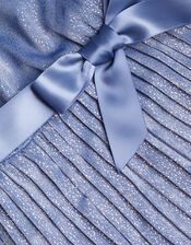 Foil Print Pleated Jumpsuit , Blue (BLUE), large