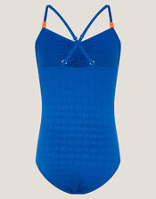 Broderie Cut Out Swimsuit, Blue (BLUE), large