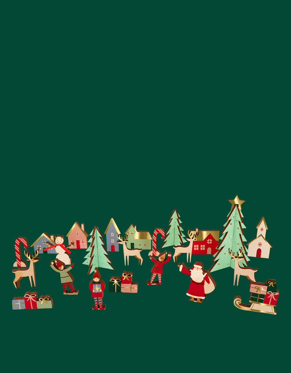 Meri Meri Festive Village Wooden Advent Calendar, , large