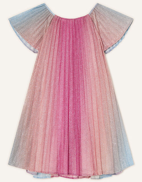 Rainbow Shimmer Pleated Dress, Multi (MULTI), large