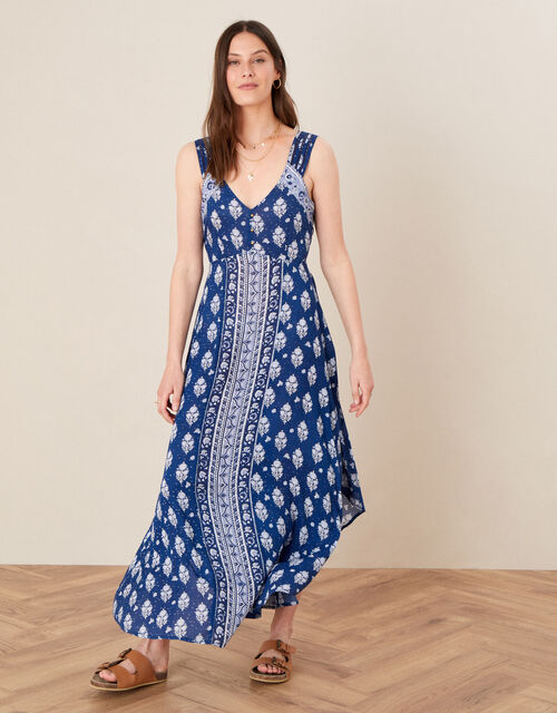 Evy Patch Print Dress, Blue (NAVY), large