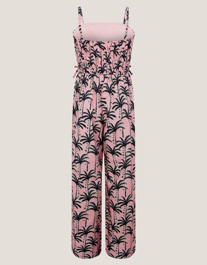 Palm Print Strappy Jumpsuit, Pink (PINK), large