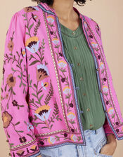 East Suzani Embroidered Jacket, Pink (PINK), large