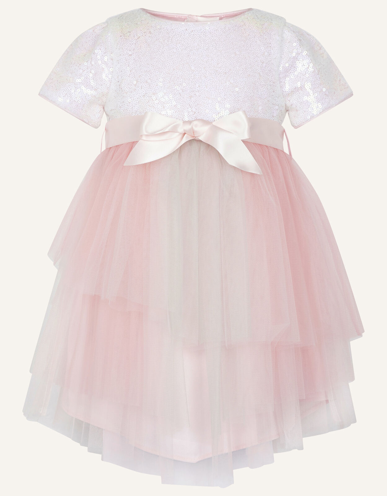 Baby Prairie Sequin Rainbow Dress Pink
