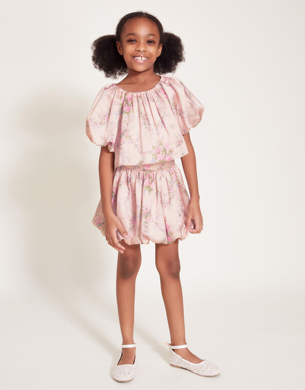 Esme Rose Satin Puff Skirt , Pink (PINK), large