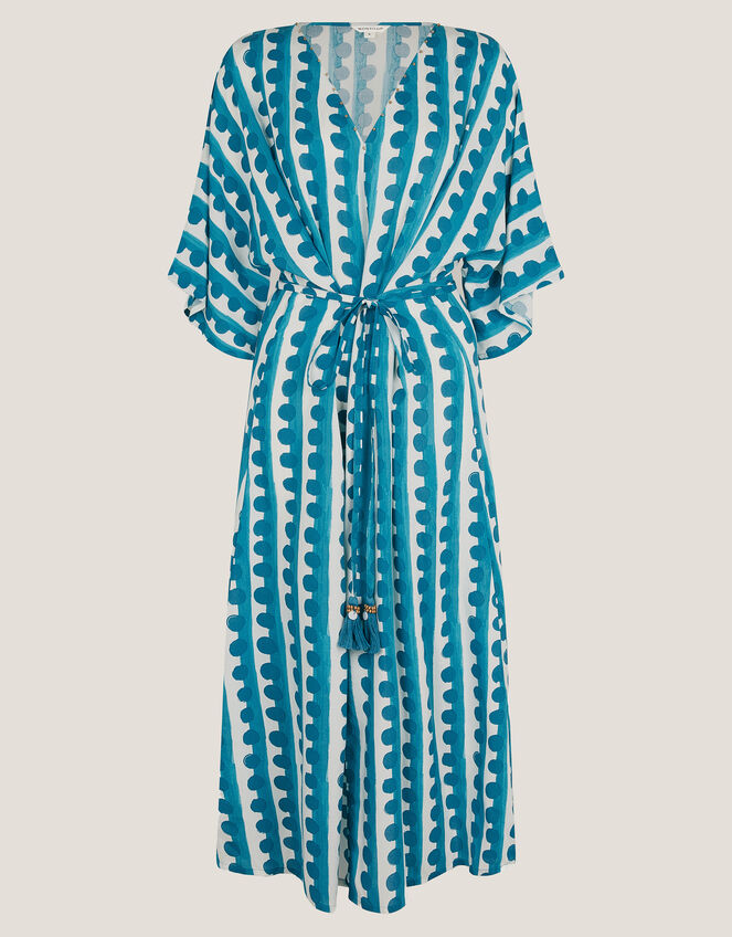 Indah Print Kaftan Dress Blue