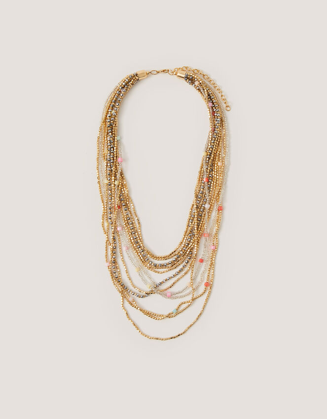 Bead Layered Necklace, , large