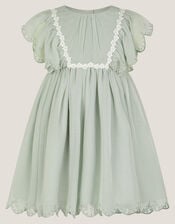 Baby Summer Scallop Dress, Green (SAGE), large