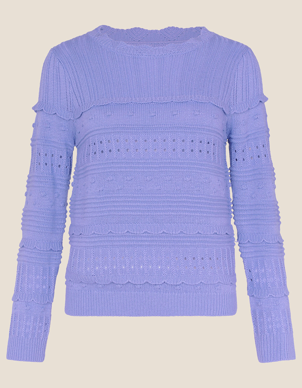YUTHENTIC ♥ Star-embellished point scallop jumper Sequin Star Knit Jumper Pink