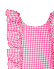 Baby Geri Gingham Ruffle Swimsuit, Pink (PINK), large