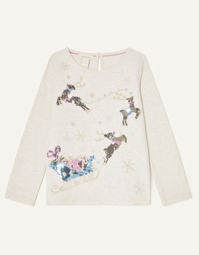Sleigh Long Sleeve Top, Ivory (IVORY), large