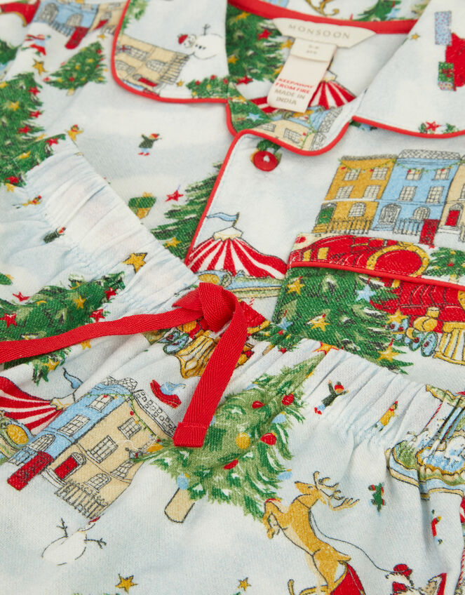 Christmas Tree Long Pyjamas Set, Ivory (IVORY), large