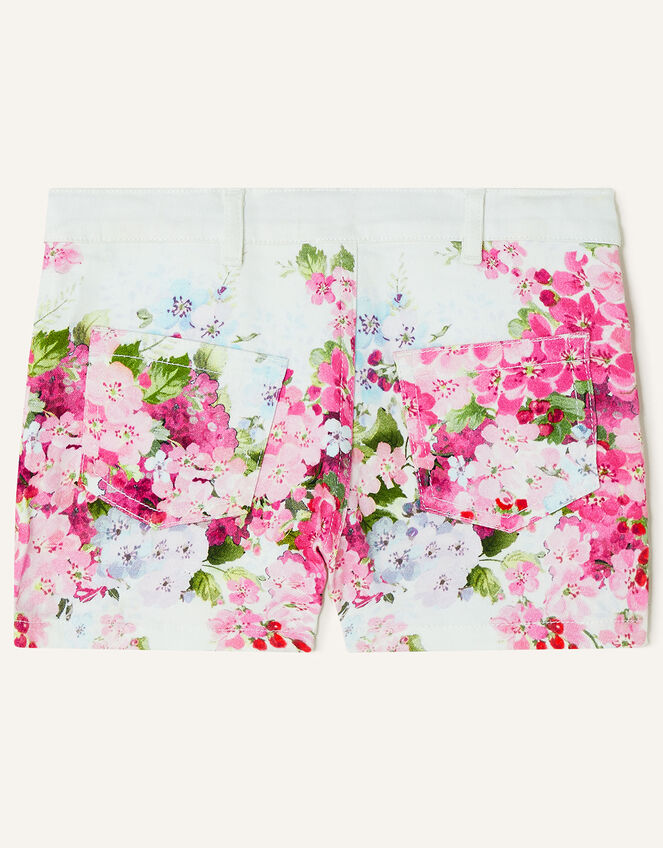 Boutique Hydrangea Denim Shorts, Multi (MULTI), large