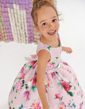 Floral Sleeveless Scuba Dress , Pink (PINK), large