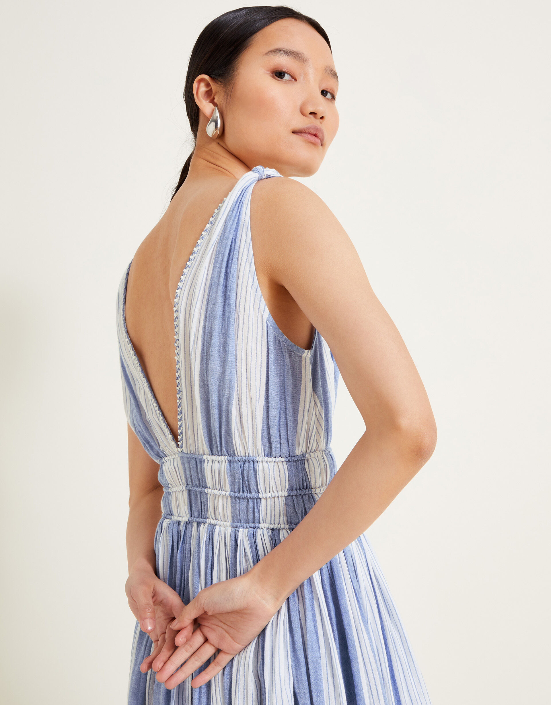 Celia Stripe Dress Blue