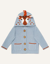 Newborn Giraffe Cardigan, Blue (BLUE), large