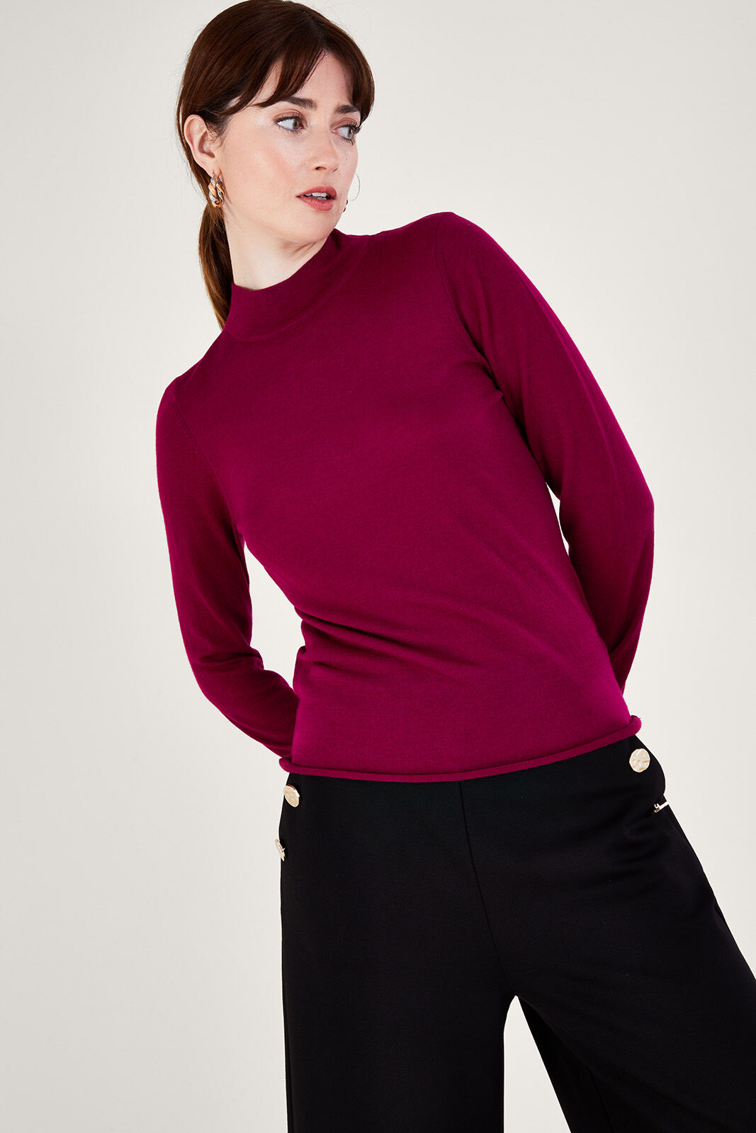 Turtle neck sale red top