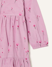Baby Floral Cord Shirt Dress, Purple (LILAC), large