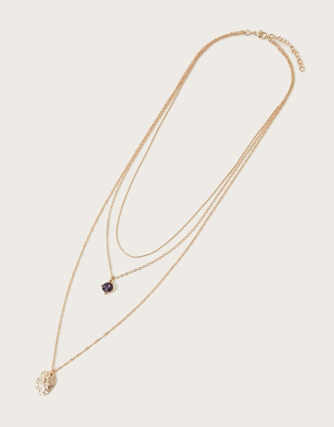 Layered Pendant Necklace, , large