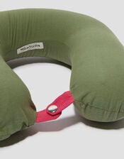 Contrast Travel Pillow, Green (KHAKI), large