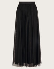 Tala Tulle Maxi Skirt, Black (BLACK), large
