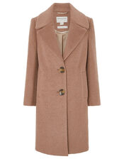 Billie Boucle Coat in Wool Blend, Pink (SOFT PINK), large