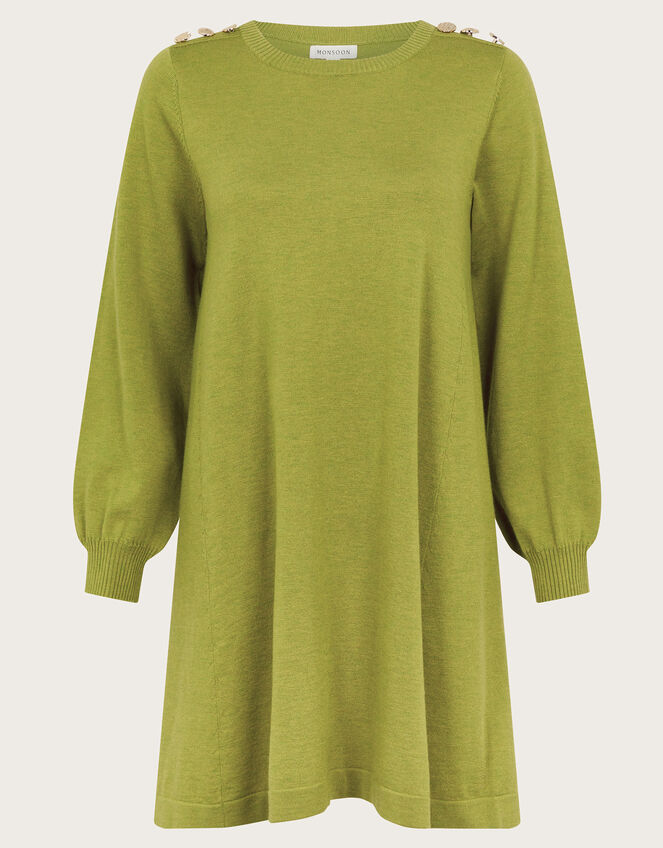 Susie Mini Jumper Dress, Green (OLIVE), large
