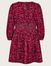 Ditsy Floral Print Dress, Black (BLACK), large