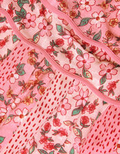 Patchwork Floral Print Dress, Pink (PINK), large