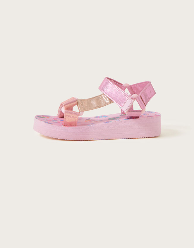 Butterfly Print Rip-Tape Trekker Sandals Pink | Girls' Sandals ...