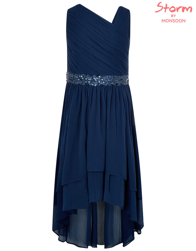 Abigail One-Shoulder Sequin Prom Dress, Blue (NAVY), large