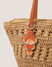Clownfish Beaded Bag Charm, , large