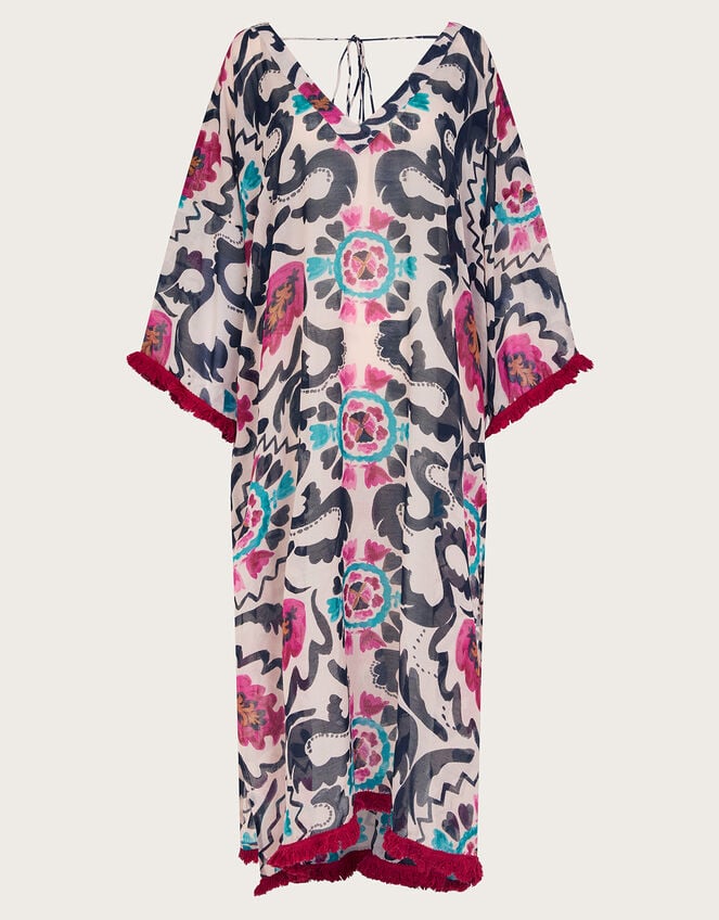 Fringe Print Kaftan, , large