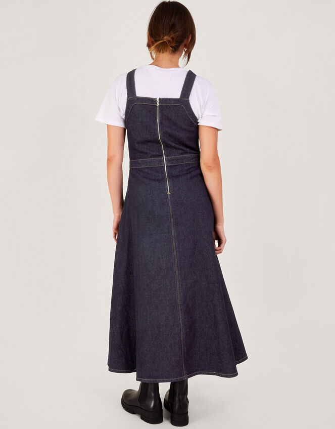 Penny Denim Pinafore, Blue (INDIGO), large