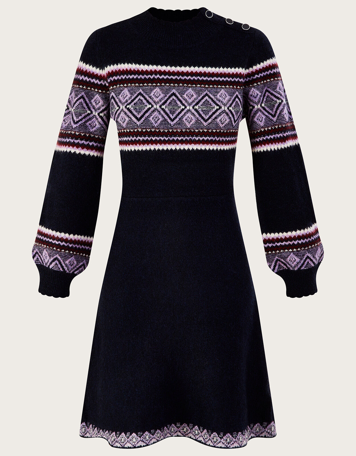 Fair isle knitted dress shop