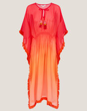 Miley Ombré Kaftan Dress, Orange (ORANGE), large