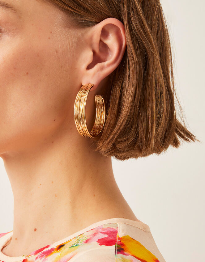 Wire Hoop Earrings, , large